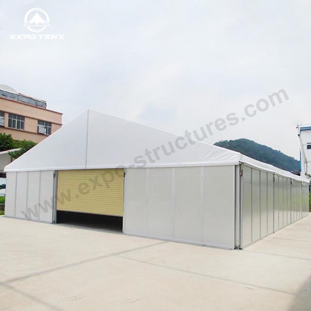 Large aluminium warehouse tent