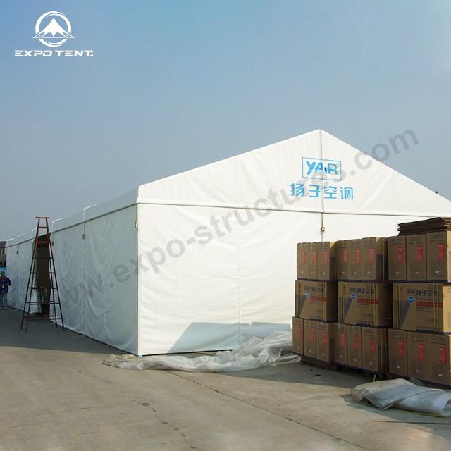 Large aluminium warehouse tent