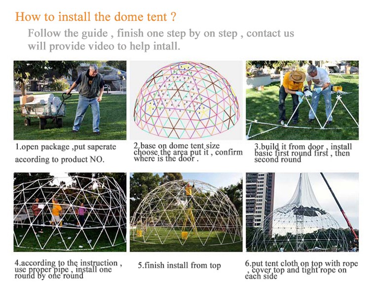 how to install the geodesic dome tent